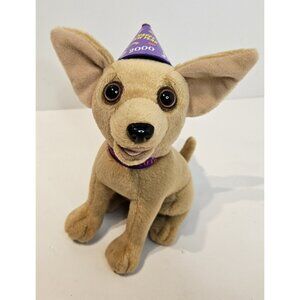 Taco Bell Chihuahua Dog Plush 2000 Y2K "Happy New Year Amigos" Vintage